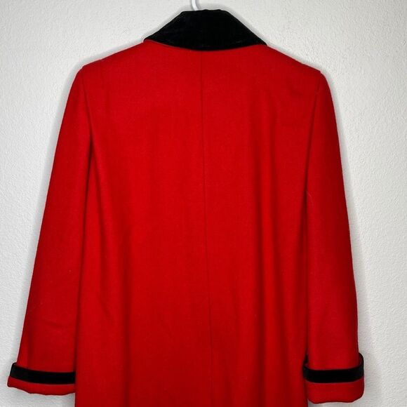 Vintage Herman Kay Petite Wool Blend Coat Red - Picture 4 of 9